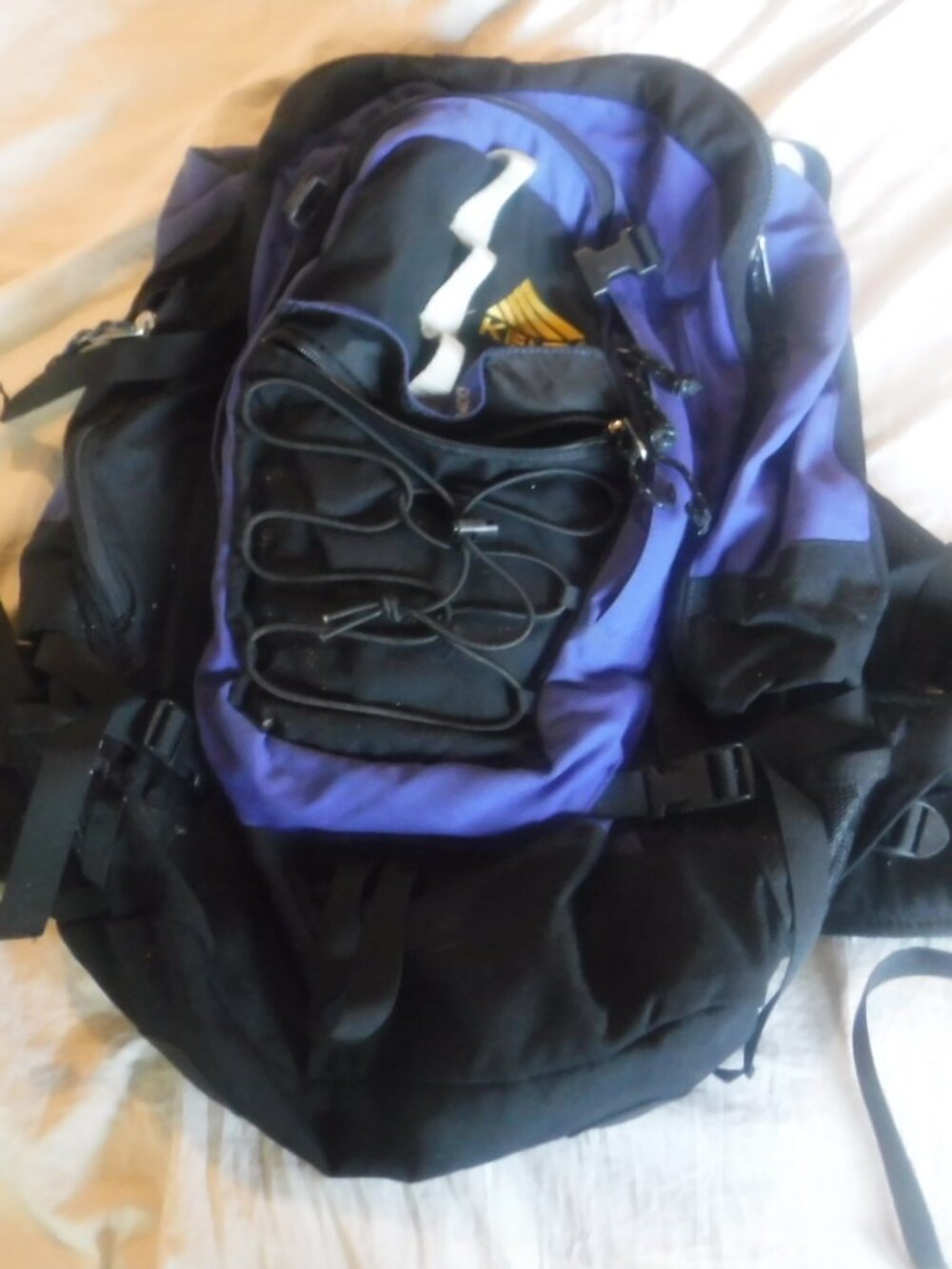 Kielty Blue and Black Backpack